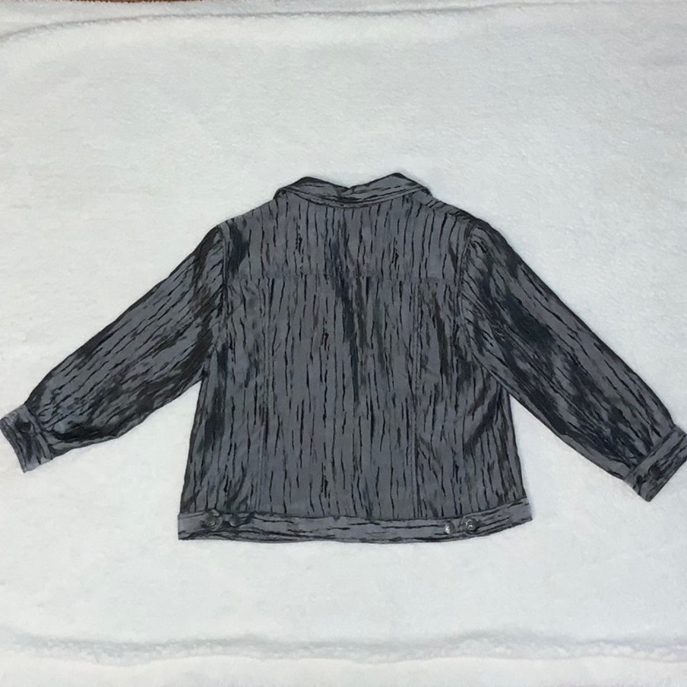 Ruby Rd. - Grey & Black Lightweight Button Down J… - image 4